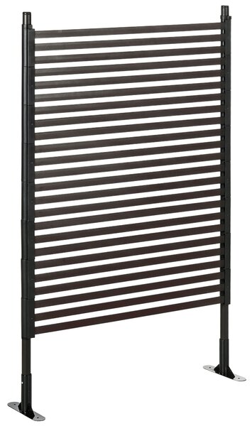 Recinzione Divisorio da Giardino 93x22x150 cm Modulabile Autoportante in Acciaio Marrone