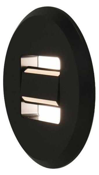 MEGAMAN Luci LED da incasso Tina, nera, Ø 9 cm, orientabile Tina, Nero, Soggiorno / Sala da pranzo, Plastica, Moderno, Applique