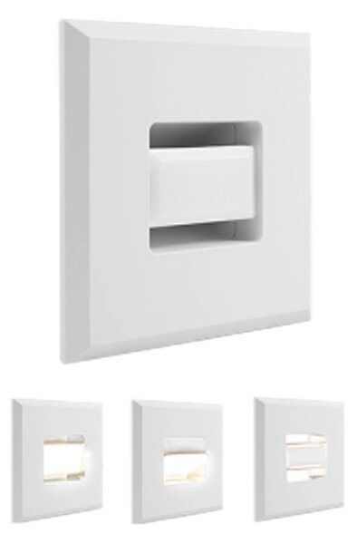 MEGAMAN Luci LED da incasso Tina, bianca, lunghezza 9 cm, orientabile Tina, Bianco / Opale, Soggiorno / Sala da pranzo, Plastica, Moderno, Applique