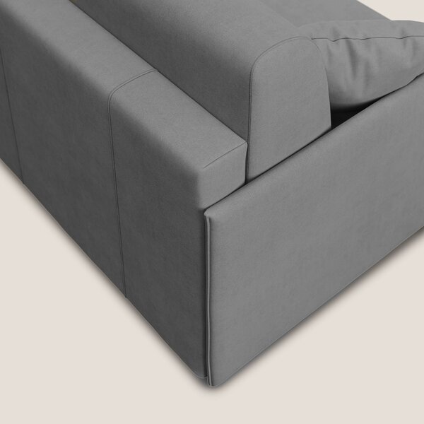 Evans Divano letto in morbido tessuto impermeabile T02 grigio