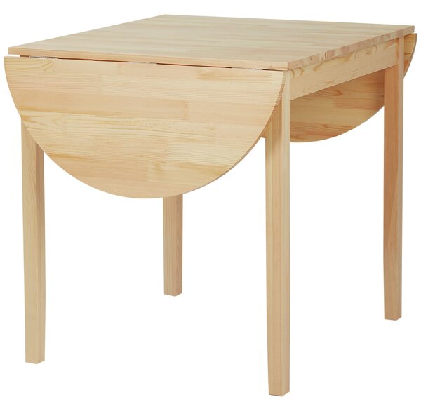 Tavolo Allungabile a Ribalta 140x70x75 cm per 4-6 Persone in Legno di Pino