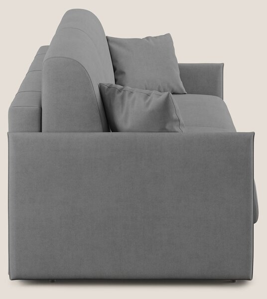 Evans Divano letto in morbido tessuto impermeabile T02 grigio