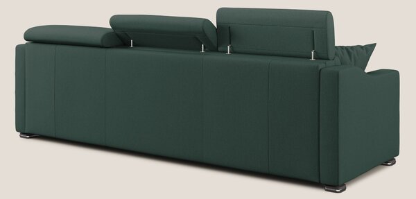 Amber divano letto angolare in tessuto smacchiabile T05 verde