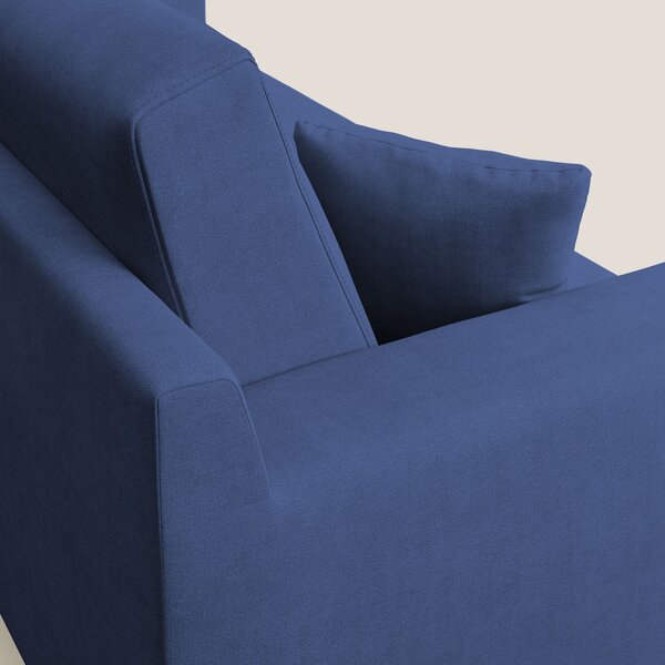Danish divano moderno in tessuto morbido impermeabile T02 blu