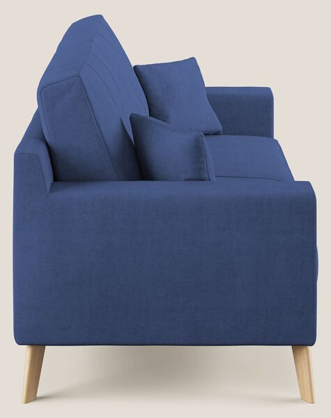 Danish divano moderno in tessuto morbido impermeabile T02 blu