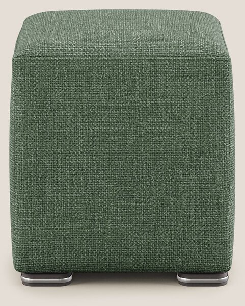 Cube pouf in morbido tessuto impermeabile ad intreccio melangiato T06