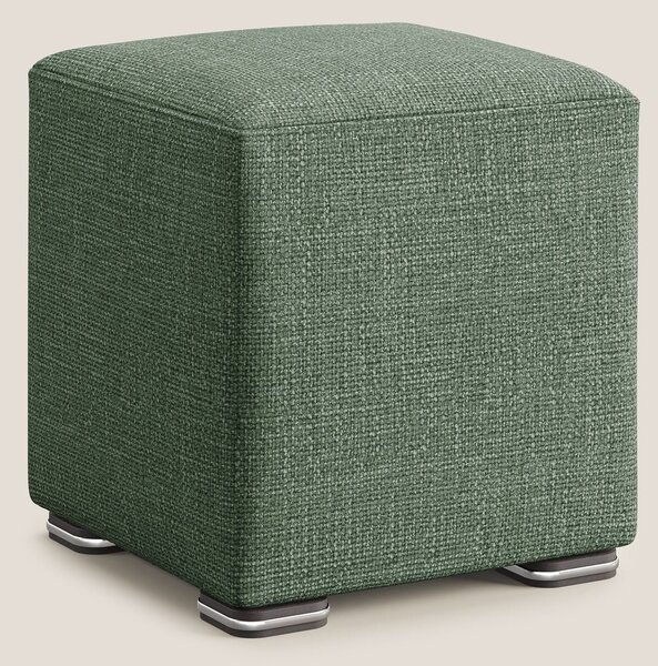 Cube pouf in morbido tessuto impermeabile ad intreccio melangiato T06
