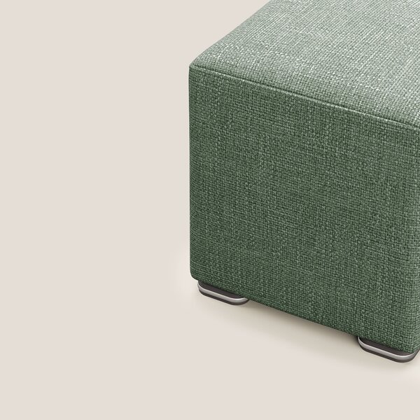 Cube pouf in morbido tessuto impermeabile ad intreccio melangiato T06