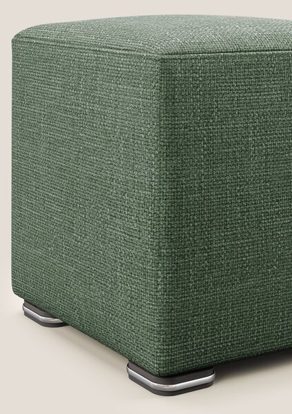 Cube pouf in morbido tessuto impermeabile ad intreccio melangiato T06
