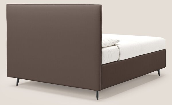 Greta letto contenitore dimensioni SLIM con testata trapuntata in ecop
