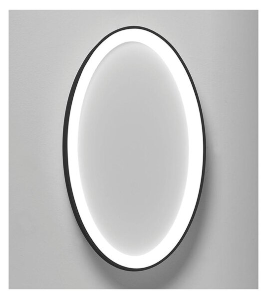 LIFERING PLAFONIERA OVALE LED 40W LUCE CCT 3000K-4000K ALLUMINIO 5 COLORI L60 CM DESIGN MODERNO
