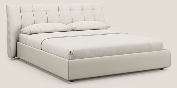 Clizia letto imbottito di design con vano contenitore in ecopelle impe