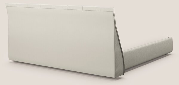 Clizia letto imbottito di design con vano contenitore in ecopelle impe