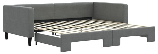 VidaXL Divano letto estraibile Grigio scuro 100x200 cm Tessuto