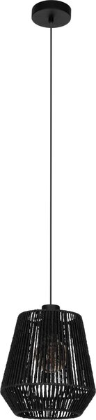 PERSLEY lampada a sospensione lampada a sospensione lampada a sospensione - H110 x Ø22 cm - nero - 1X60W escl. - IP20