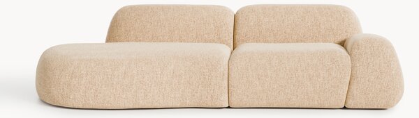 Chaise longue componibile 3 posti in bouclé Wolke