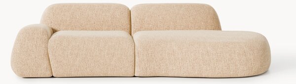 Chaise longue componibile 3 posti in bouclé Wolke