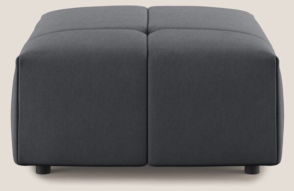 Giotto pouf in morbida microfibra effetto velluto impermeabile idrorep