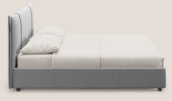 Alicia letto imbottito con vano contenitore in tessuto impermeabile T1