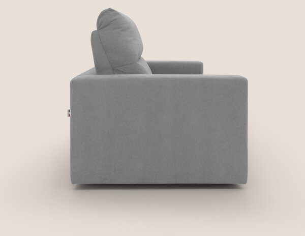 Paloma divano letto con materasso alto 18 cm con Aloe Vera in tessuto