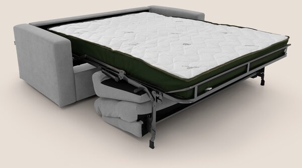 Paloma divano letto con materasso alto 18 cm con Aloe Vera in tessuto