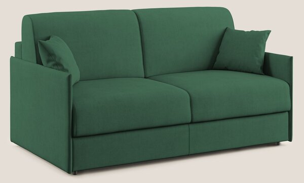 Evans Divano letto in morbido tessuto impermeabile T02 verde