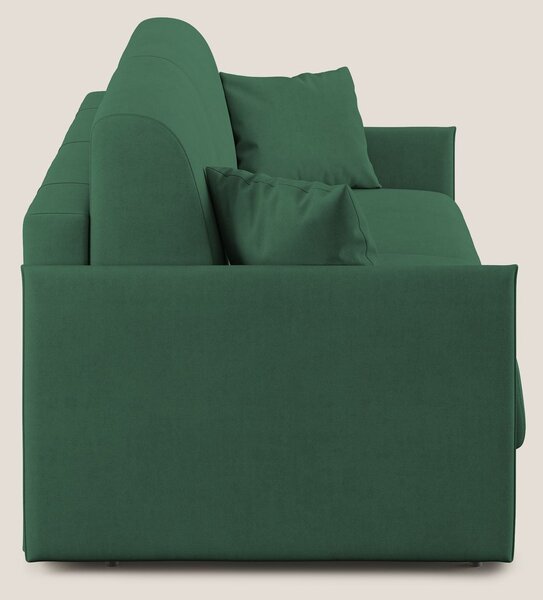 Evans Divano letto in morbido tessuto impermeabile T02 verde