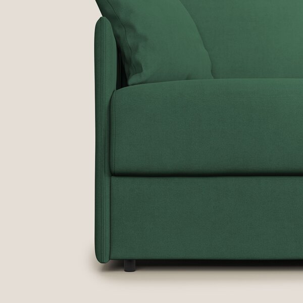 Evans Divano letto in morbido tessuto impermeabile T02 verde