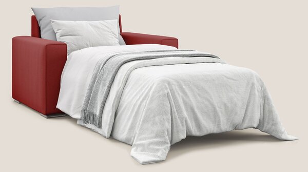 Dream poltrona letto in tessuto smacchiabile T05 rosso