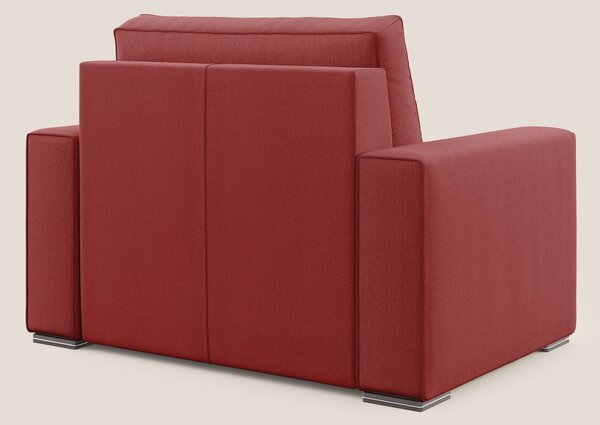 Dream poltrona letto in tessuto smacchiabile T05 rosso