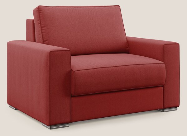 Dream poltrona letto in tessuto smacchiabile T05 rosso
