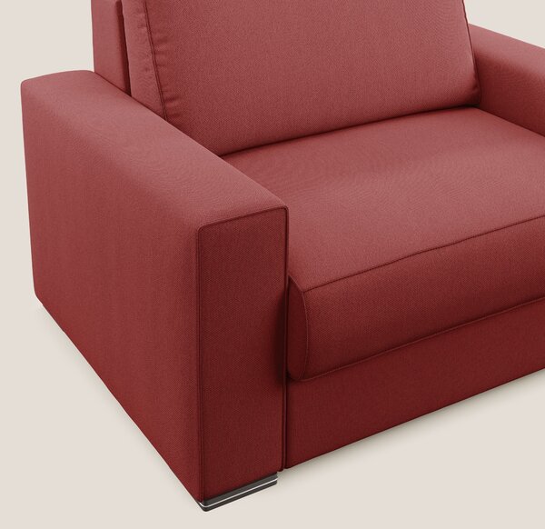 Dream poltrona letto in tessuto smacchiabile T05 rosso
