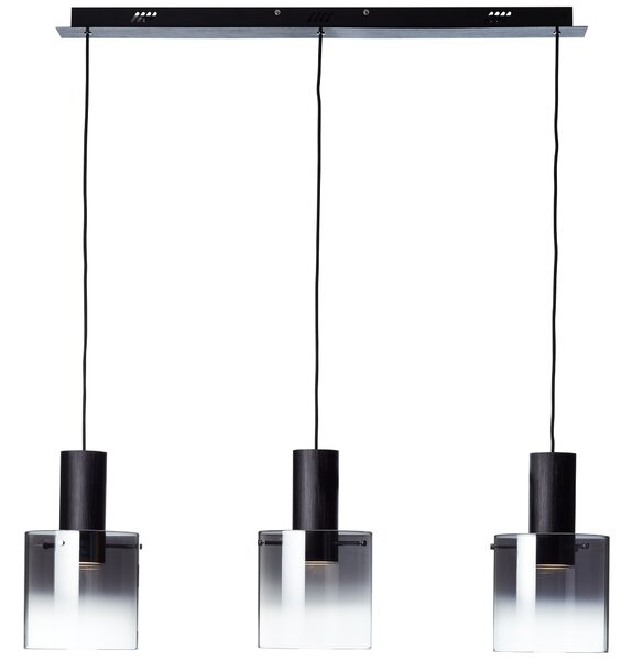 Lampadario Moderno Beth LED 3x10W PE 3+3-Stufen-DIM LED nero/fumè, in metallo, 3 luci, 3800 LM, BRILLIANT