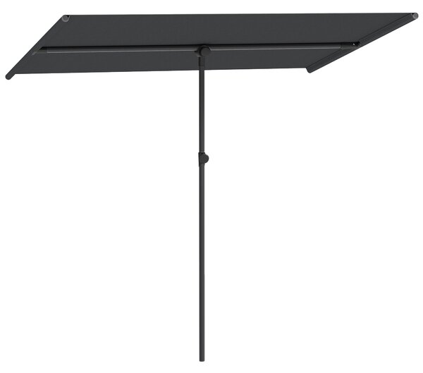 Ombrellone per Esterni 150x205x120-215 cm Girevole a 180° in Poliestere e Alluminio Grigio Scuro