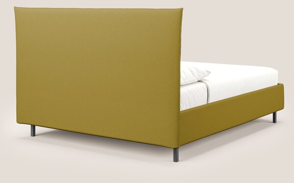 Izumi letto imbottito contenitore con piedi alti in tessuto smacchiabi