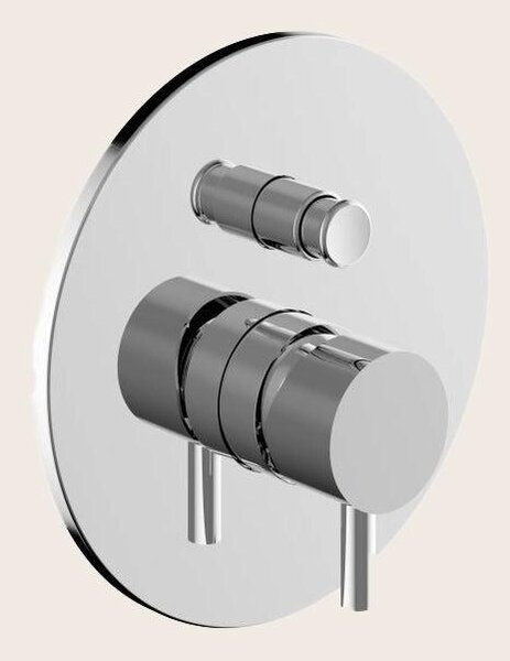 Jabil Miscelatore doccia a muro con deviatore PUSH senza parte incasso cromo 73017