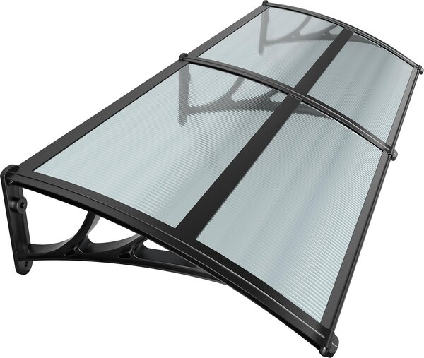 VOUNOT® Tettoia per porta d'ingresso, 200 x 80 cm Tettoia ad arco trasparente antracite
