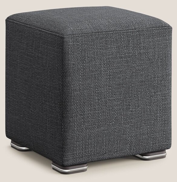 Cube pouf in morbido tessuto impermeabile ad intreccio melangiato T06