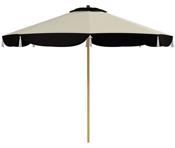Ombrellone da Giardino Ø266x234 cm con Copertura UV50+ e Struttura a 8 Stecche Beige