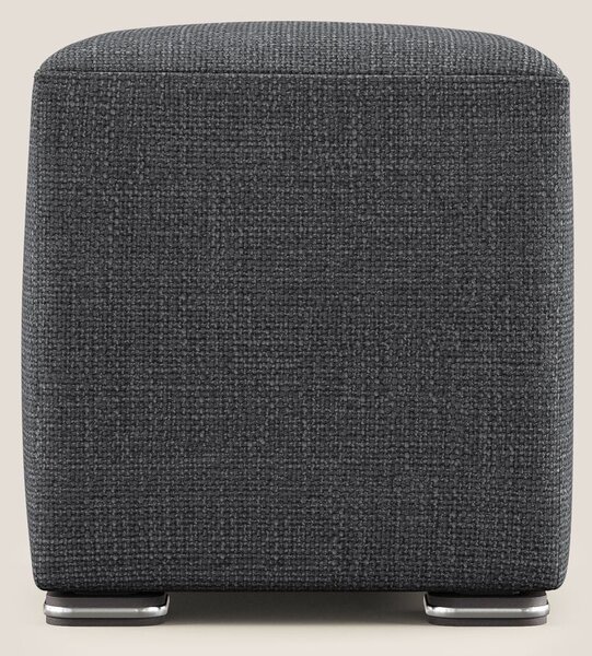 Cube pouf in morbido tessuto impermeabile ad intreccio melangiato T06