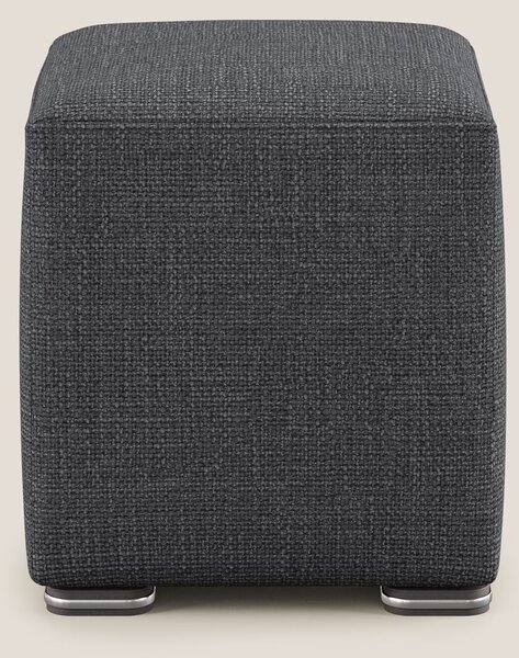Cube pouf in morbido tessuto impermeabile ad intreccio melangiato T06
