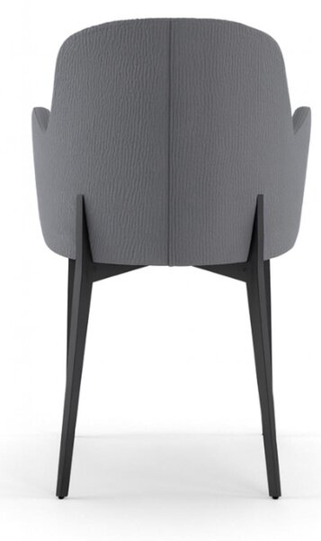 Poltroncina Imbottita, forme morbide tessuto easy-clean, SOPHIA Dimensioni 53,5x62,5x h 80 cm colore colore Grigio Chiaro