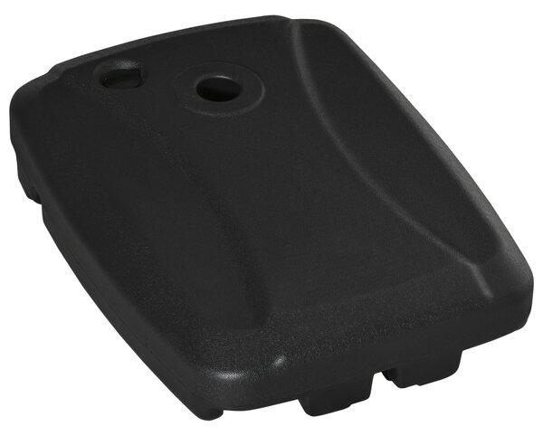 Base per Ombrellone 80x60x17 cm Riempibile fino a 75 kg con Base a T Inclusa Nero