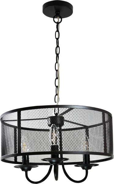 Lampada a sospensione SOHO nera 3xE14x12W in metallo, dimensioni: 100x40x40 cm, IP20, Polux