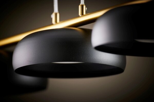 Lampadario a cavo OLAF 3xGX53/12W/230V nero/oro