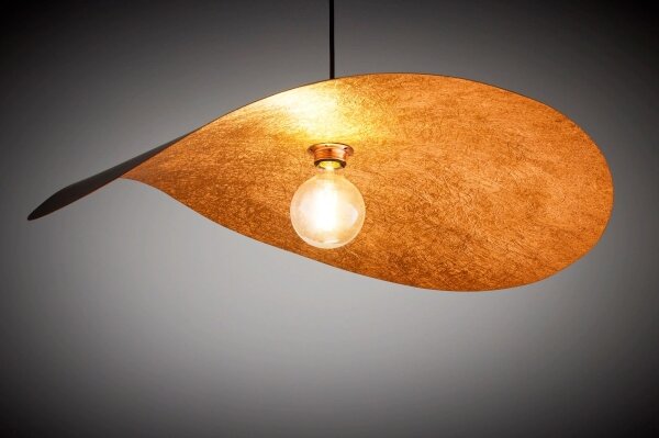 Lampadario a sospensione su cavo LEAF 1xE27/15W/230V nero/rame