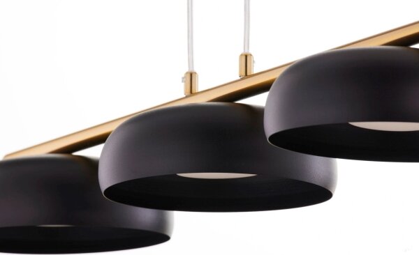 Lampadario a cavo OLAF 3xGX53/12W/230V nero/oro