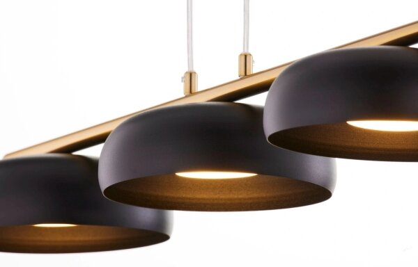 Lampadario a cavo OLAF 3xGX53/12W/230V nero/oro