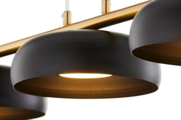 Lampadario a cavo OLAF 3xGX53/12W/230V nero/oro