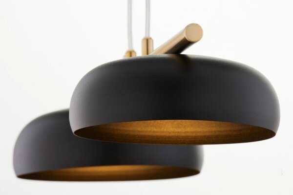 Lampadario sospeso con cavo OLAF 2xGX53/12W/230V nero/oro